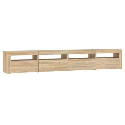 TV Cabinet with LED Lights Sonoma Oak 240x35x40 cm