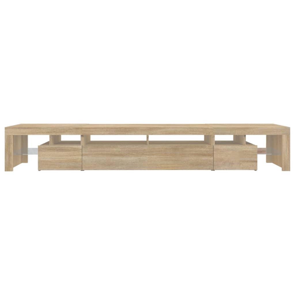 TV Cabinet with LED Lights Sonoma Oak 260x36.5x40 cm