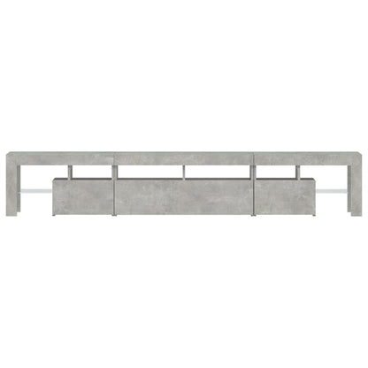 TV Cabinet with LED Lights Concrete Grey 230x36.5x40 cm