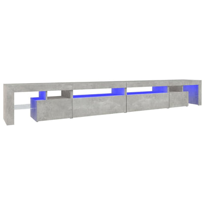 TV Cabinet with LED Lights Concrete Grey 290x36.5x40 cm