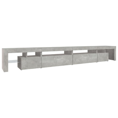 TV Cabinet with LED Lights Concrete Grey 290x36.5x40 cm