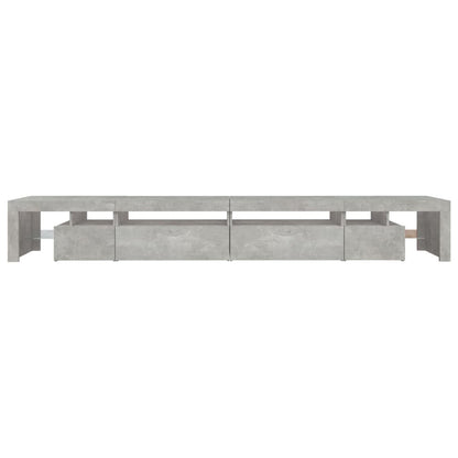 TV Cabinet with LED Lights Concrete Grey 290x36.5x40 cm