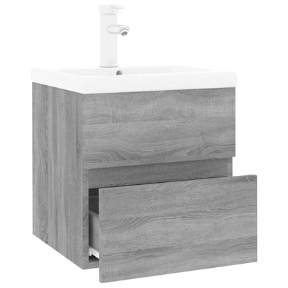 Sink Cabinet with Built-in Basin Grey Sonoma Engineered Wood