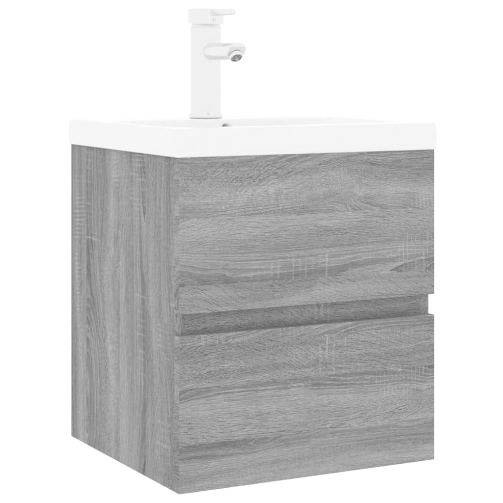 Sink Cabinet with Built-in Basin Grey Sonoma Engineered Wood