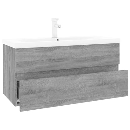 Sink Cabinet with Built-in Basin Grey Sonoma Engineered Wood