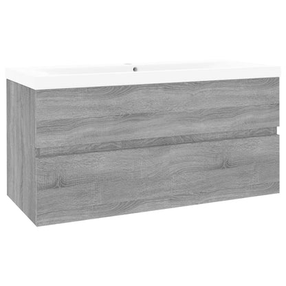 Sink Cabinet with Built-in Basin Grey Sonoma Engineered Wood