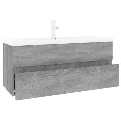 Sink Cabinet with Built-in Basin Grey Sonoma Engineered Wood