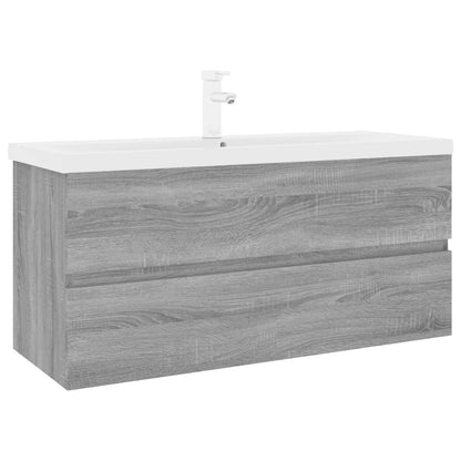 Sink Cabinet with Built-in Basin Grey Sonoma Engineered Wood