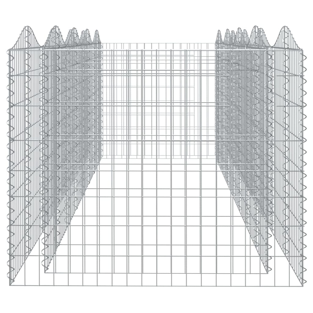 Arched Gabion Raised Bed 400x100x100 cm Galvanised Iron