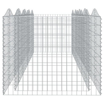 Arched Gabion Raised Bed 400x100x100 cm Galvanised Iron