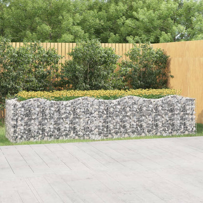 Arched Gabion Raised Bed 400x100x100 cm Galvanised Iron