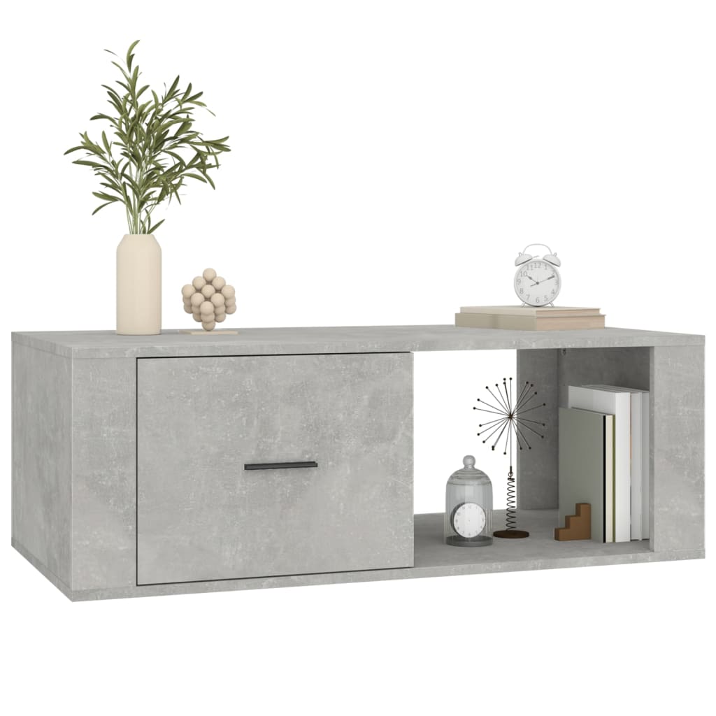 Coffee Table Concrete Grey 100x50.5x35 cm Engineered Wood