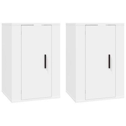 Wall Mounted TV Cabinets 2 pcs White 40x34.5x60 cm