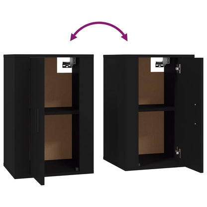 Wall Mounted TV Cabinets 2 pcs Black 40x34.5x60 cm