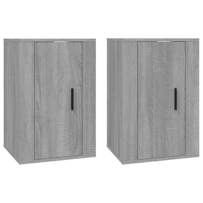 Wall Mounted TV Cabinets 2 pcs Grey Sonoma 40x34.5x60 cm