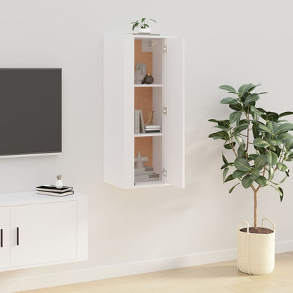 Wall Mounted TV Cabinet White 40x34,5x100 cm