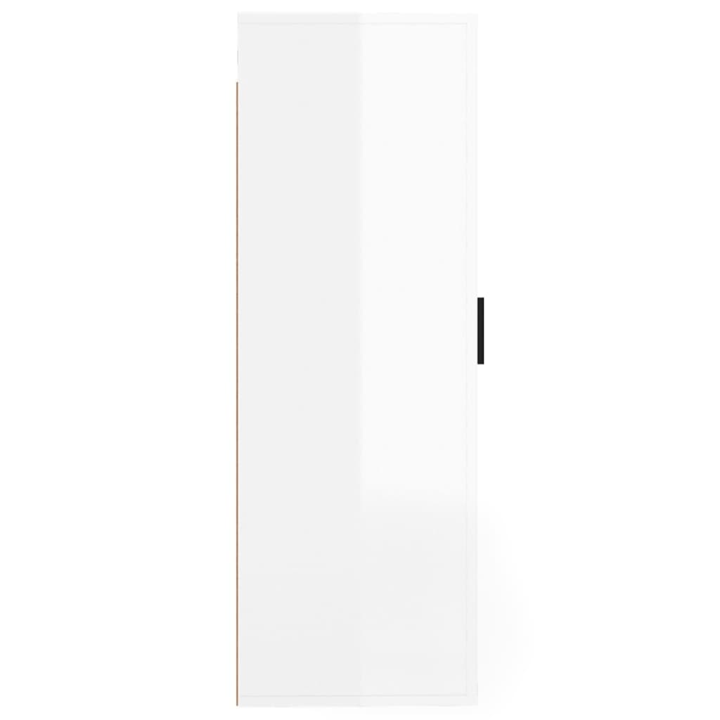 Wall Mounted TV Cabinet High Gloss White 40x34,5x100 cm