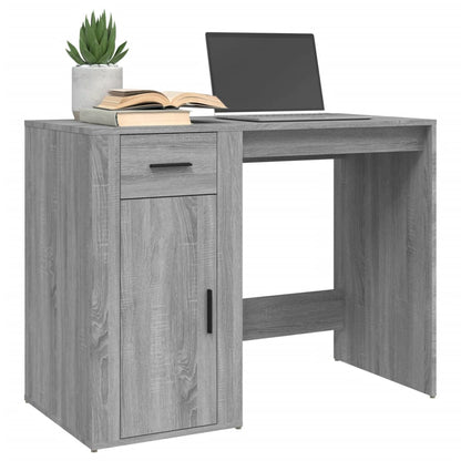 Desk Grey Sonoma 100x49x75 cm Engineered Wood