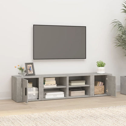 TV Cabinets 2 pcs Concrete Grey 80x31.5x36 cm Engineered Wood