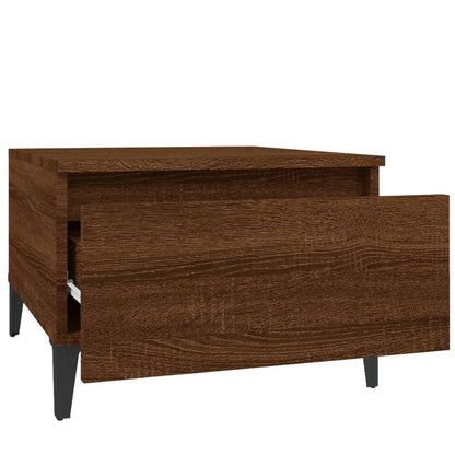 Side Table Brown Oak 50x46x35 cm Engineered Wood