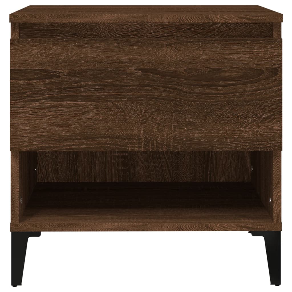 Side Table Brown Oak 50x46x50 cm Engineered Wood