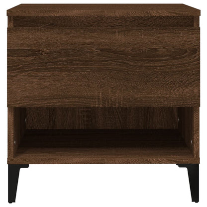 Side Table Brown Oak 50x46x50 cm Engineered Wood