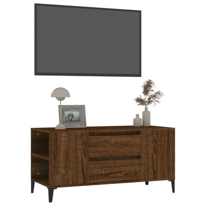 TV Cabinet Brown Oak 102x44.5x50 cm Engineered Wood