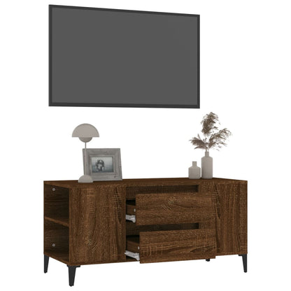 TV Cabinet Brown Oak 102x44.5x50 cm Engineered Wood