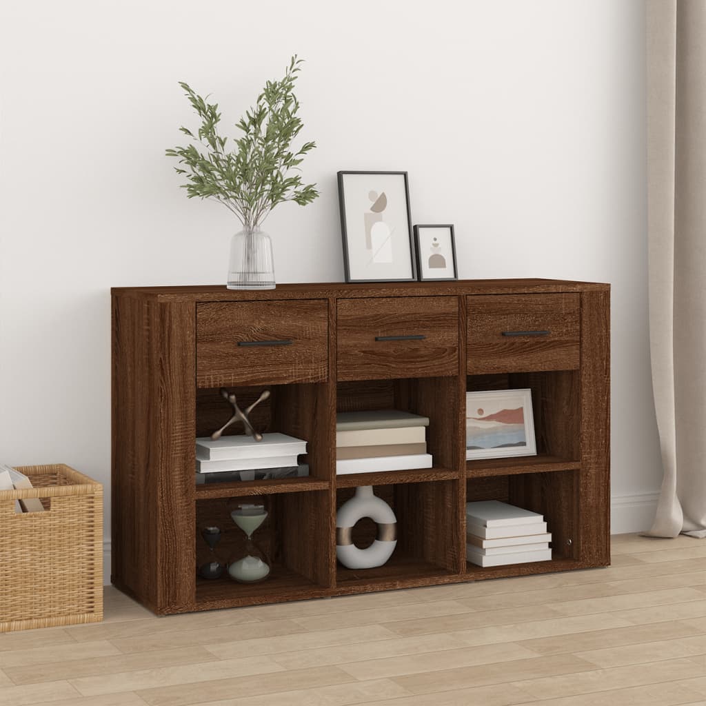 Sideboard Brown Oak 100x30x59.5 cm Engineered Wood