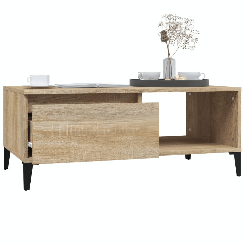 Coffee Table Sonoma Oak 90x50x36.5 cm Engineered Wood