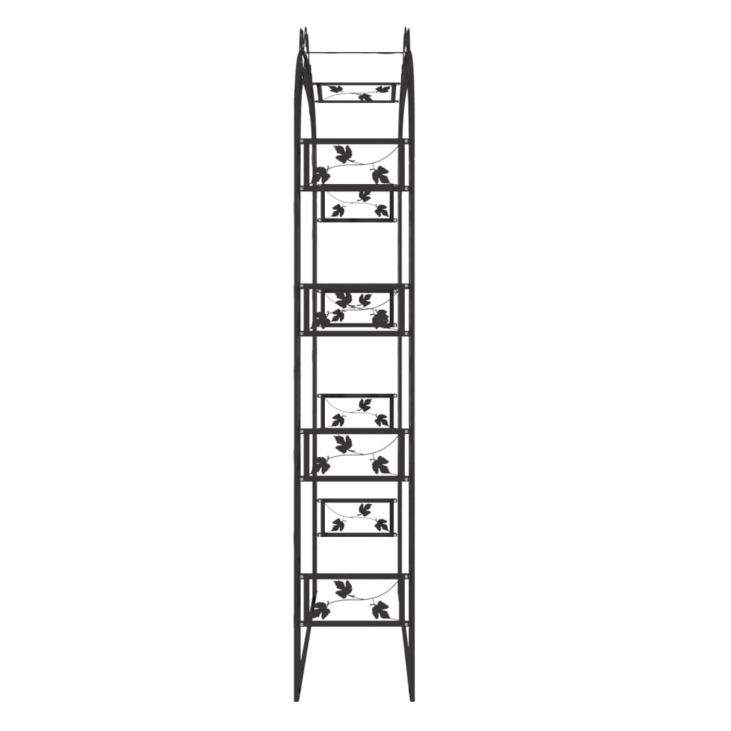 Garden Arch Black 116x45x240 cm Steel