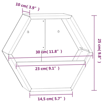 Wall Planters 2 pcs Rusty Corten Steel 30x10x25 cm