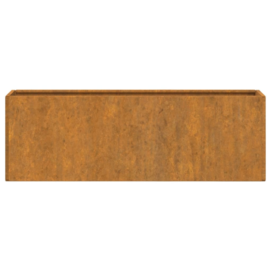 Wall Planters 2 pcs Rusty Corten Steel 53x10x17 cm