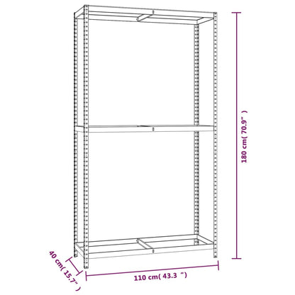 2-Layer Tire Racks 3 pcs Silver 110x40x180 cm Steel