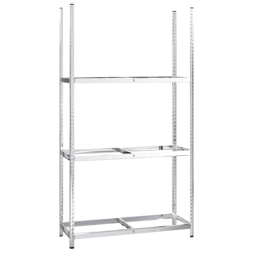 3-Layer Tire Racks 3 pcs Silver 110x40x200 cm Steel