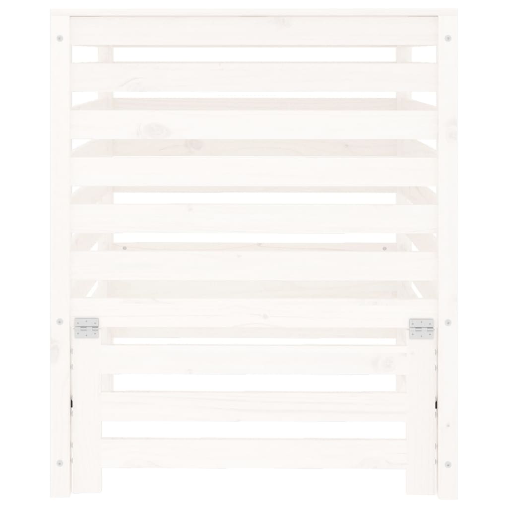 Composter White 82.5x82.5x99.5 cm Solid Wood Pine