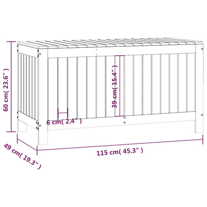 Garden Storage Box 115x49x60 cm Solid Wood Pine