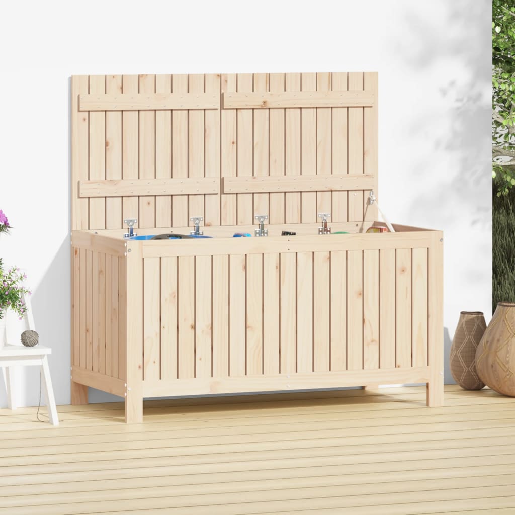 Garden Storage Box 121x55x64 cm Solid Wood Pine