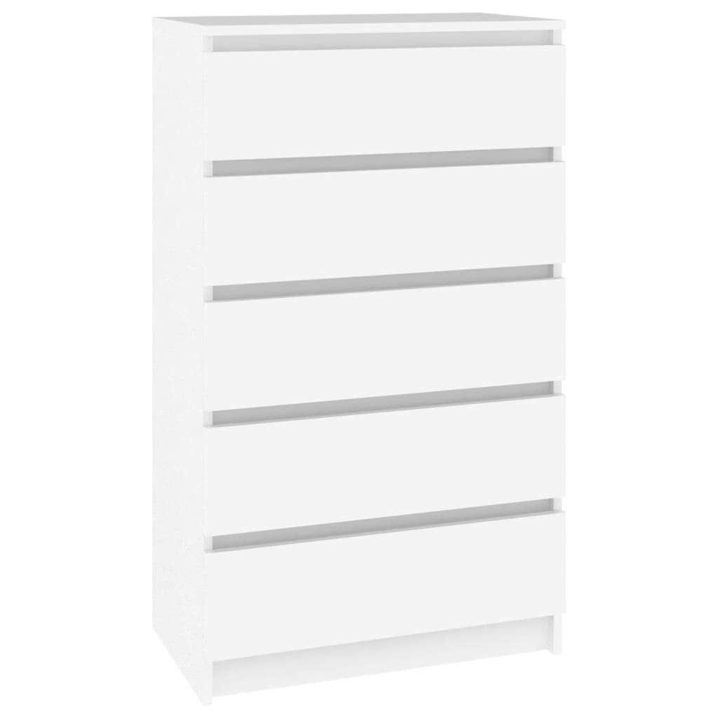 Drawer Cabinet White 60x36x103 cm Engineered Wood