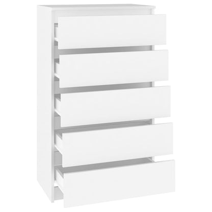 Drawer Cabinet White 60x36x103 cm Engineered Wood