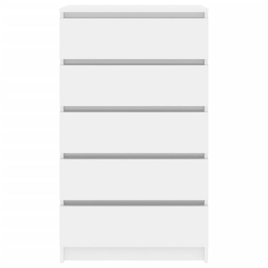 Drawer Cabinet High Gloss White 60x36x103 cm Engineered Wood