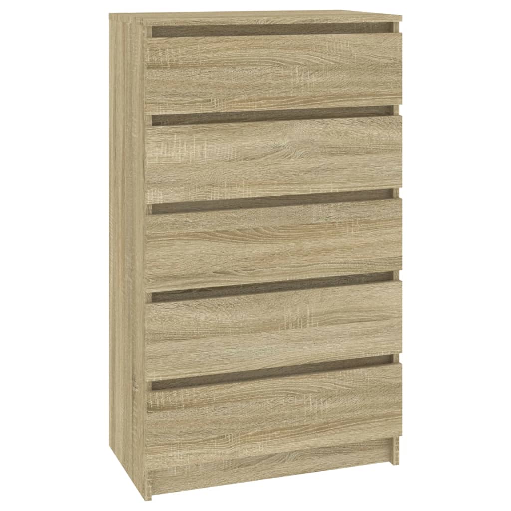 Drawer Cabinet Sonoma Oak 60x36x103 cm Engineered Wood