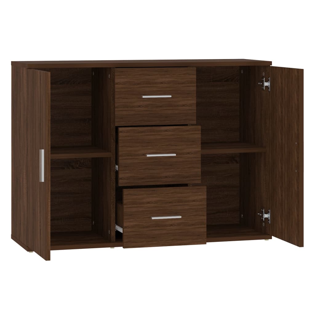 Sideboard Brown Oak 91x29.5x65 cm Engineered Wood