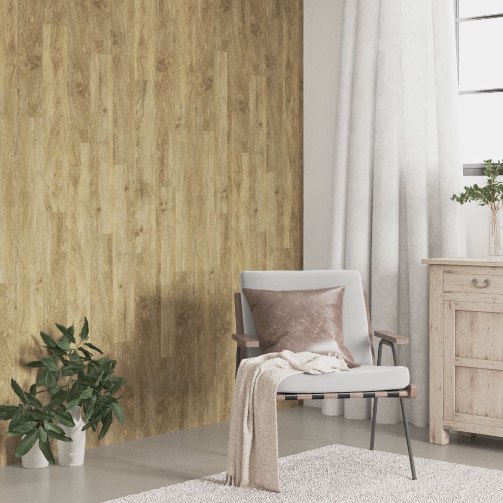 Wall Panels Wood Look Brown PVC 2.06 m²