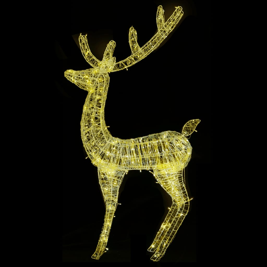 XXL Acrylic Christmas Reindeers 250 LED 3 pcs 180 cm Warm White