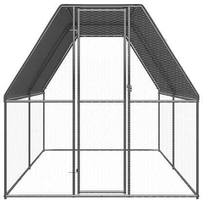 Outdoor Chicken Cage 2x4x2 m Galvanised Steel