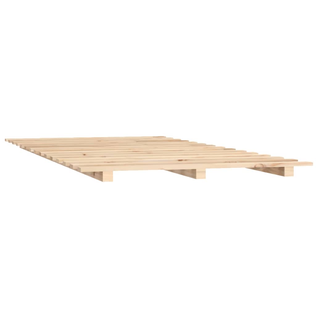 Bed Frame without Mattress 140x200 cm Solid Wood Pine