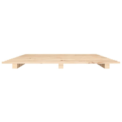 Bed Frame without Mattress 140x200 cm Solid Wood Pine