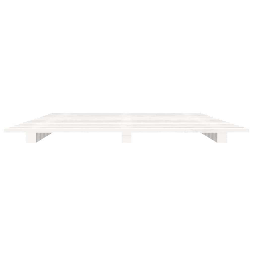 Bed Frame White 140x200 cm Solid Wood Pine