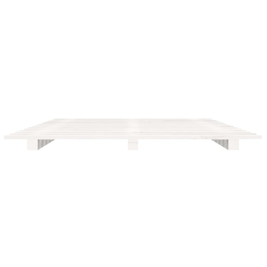 Bed Frame White 75x190 cm Small Single Solid Wood Pine